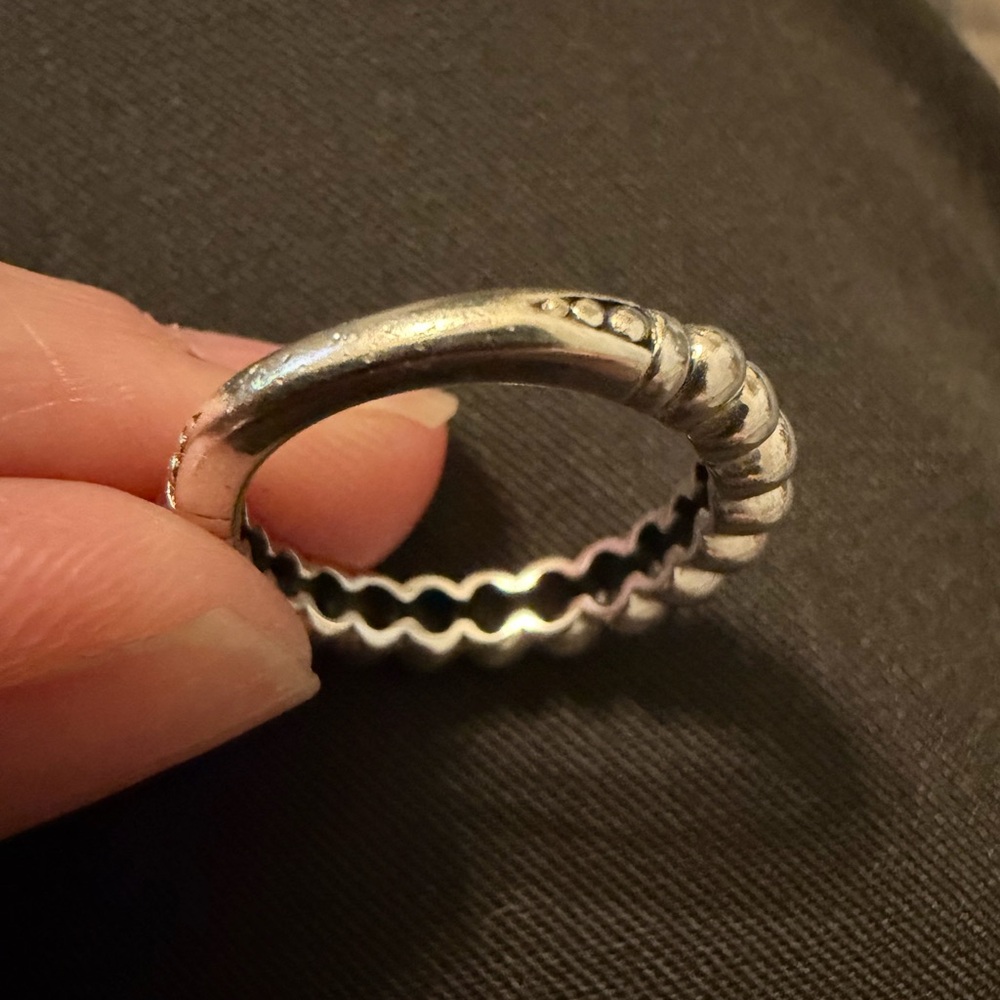 LAGOS Silver Fluted Caviar Ring - Picture 4 of 6
